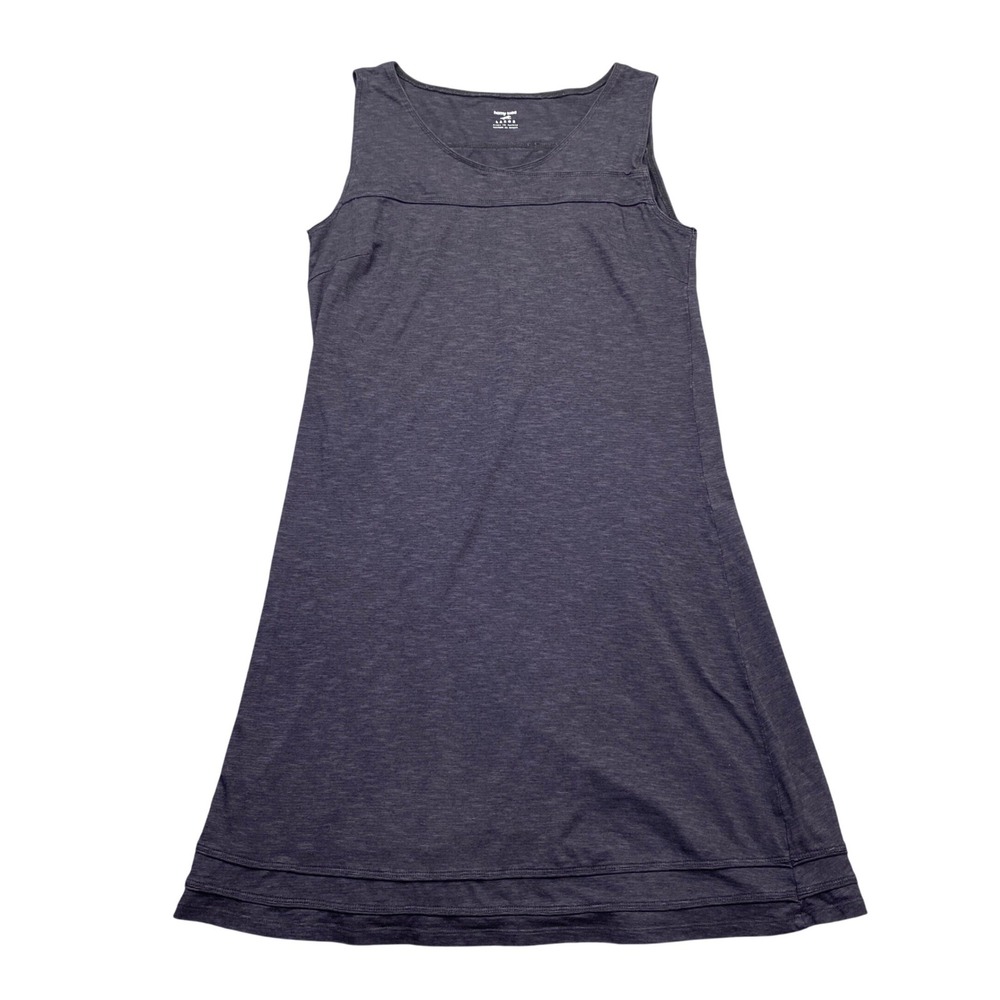 Horny Toad Oolong Sleeveless Dress Large Gray Tencel Organic Cotton H1772203